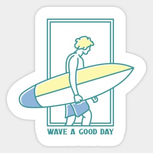 Wave a Good Day Sticker